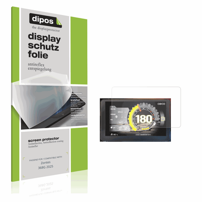 Matte Displayschutzfolie von dipos passend für Zontes 368G 2025, präziser Zuschnitt und blasenfrei montiert