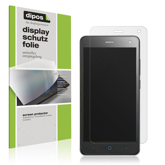 Matte Displayschutzfolie von dipos passend für ZTE Blade L3, präziser Zuschnitt und blasenfrei montiert