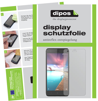 Matte Displayschutzfolie von dipos passend für ZTE Hawkeye, präziser Zuschnitt und blasenfrei montiert