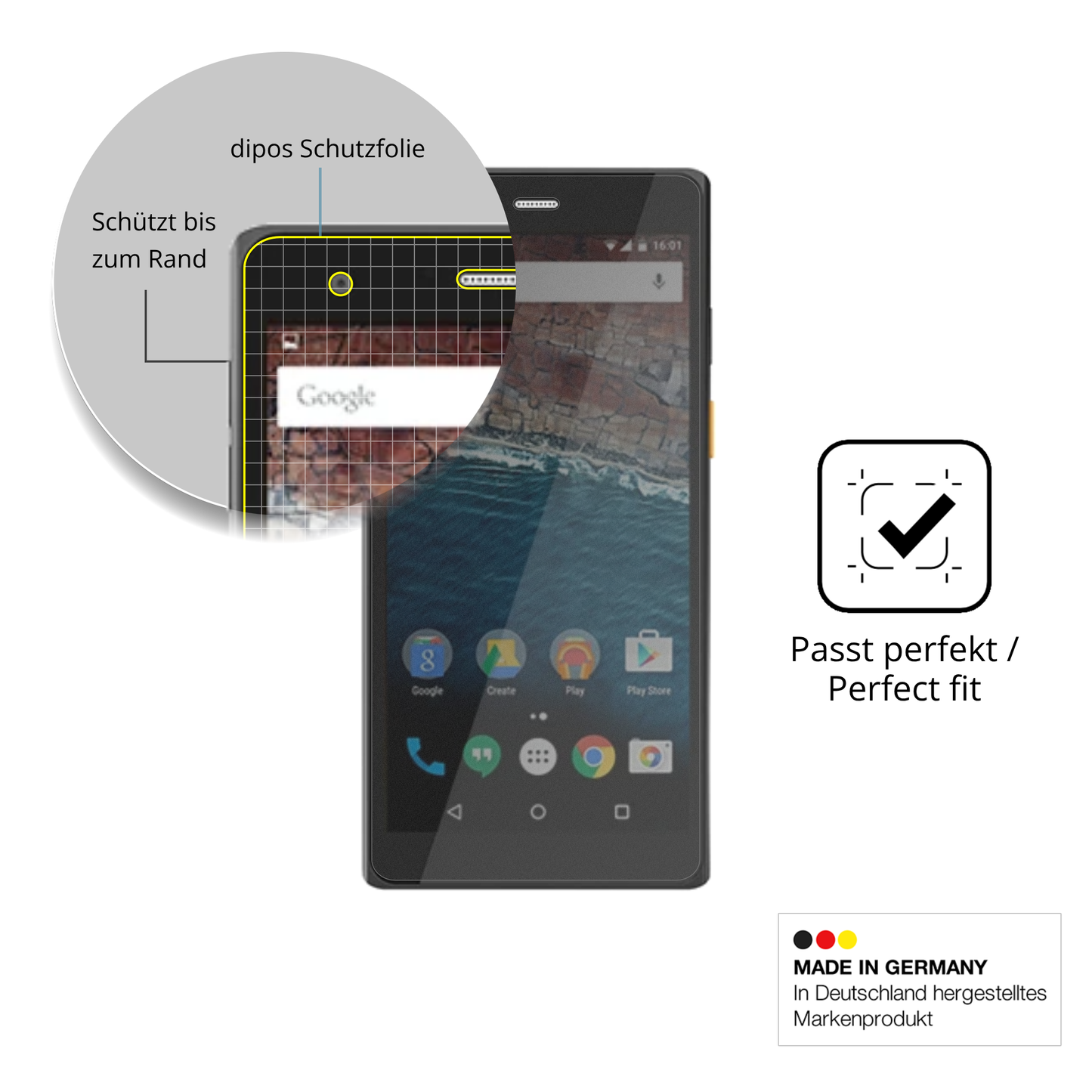 Schutz gegen Kratzer auf dem Scorpion 6x V2 Glas durch Schlüssel oder Ähnliches