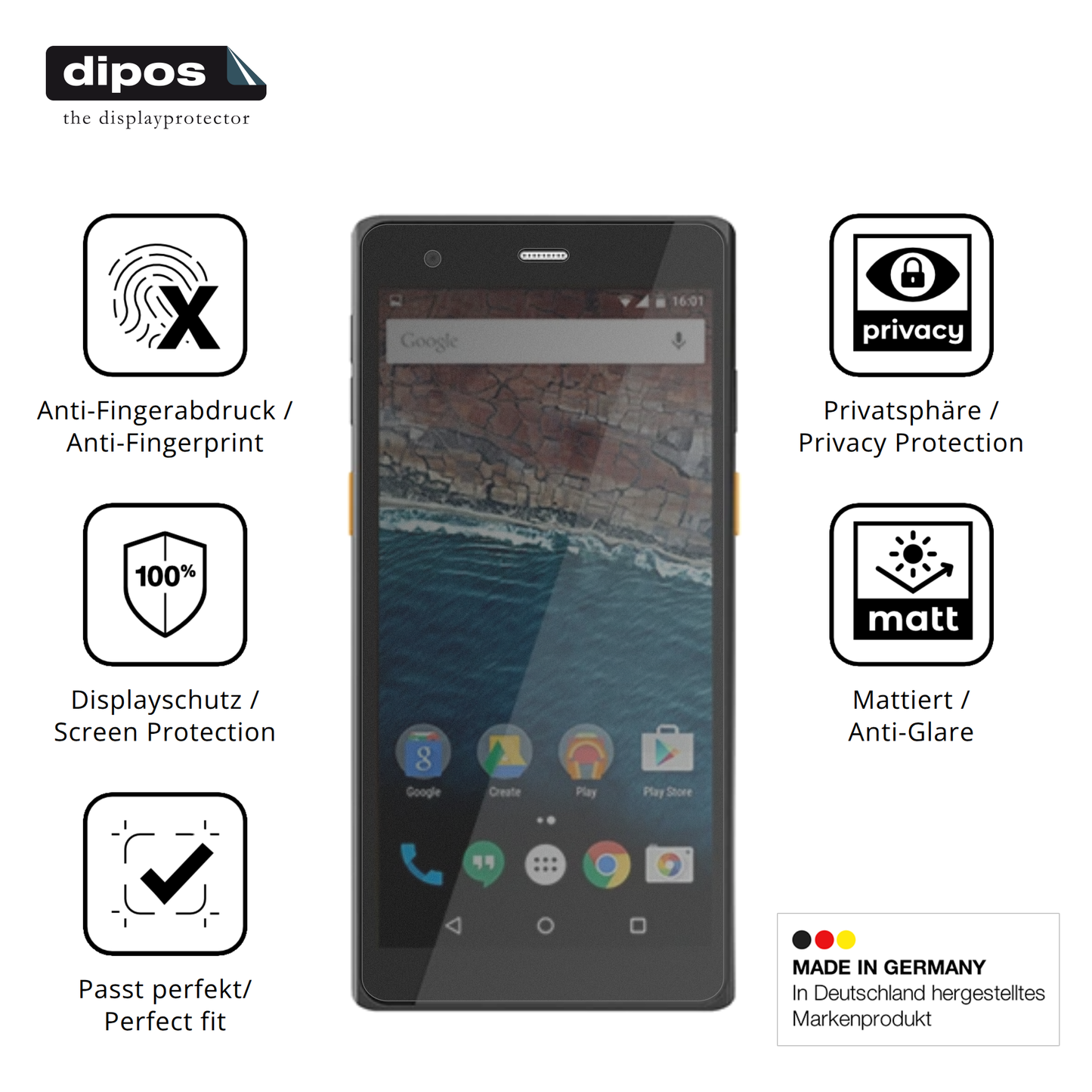 Privatsphäre-Schutz durch Sichtschutz-Folie passend zugeschnitten für Scorpion 6x V2