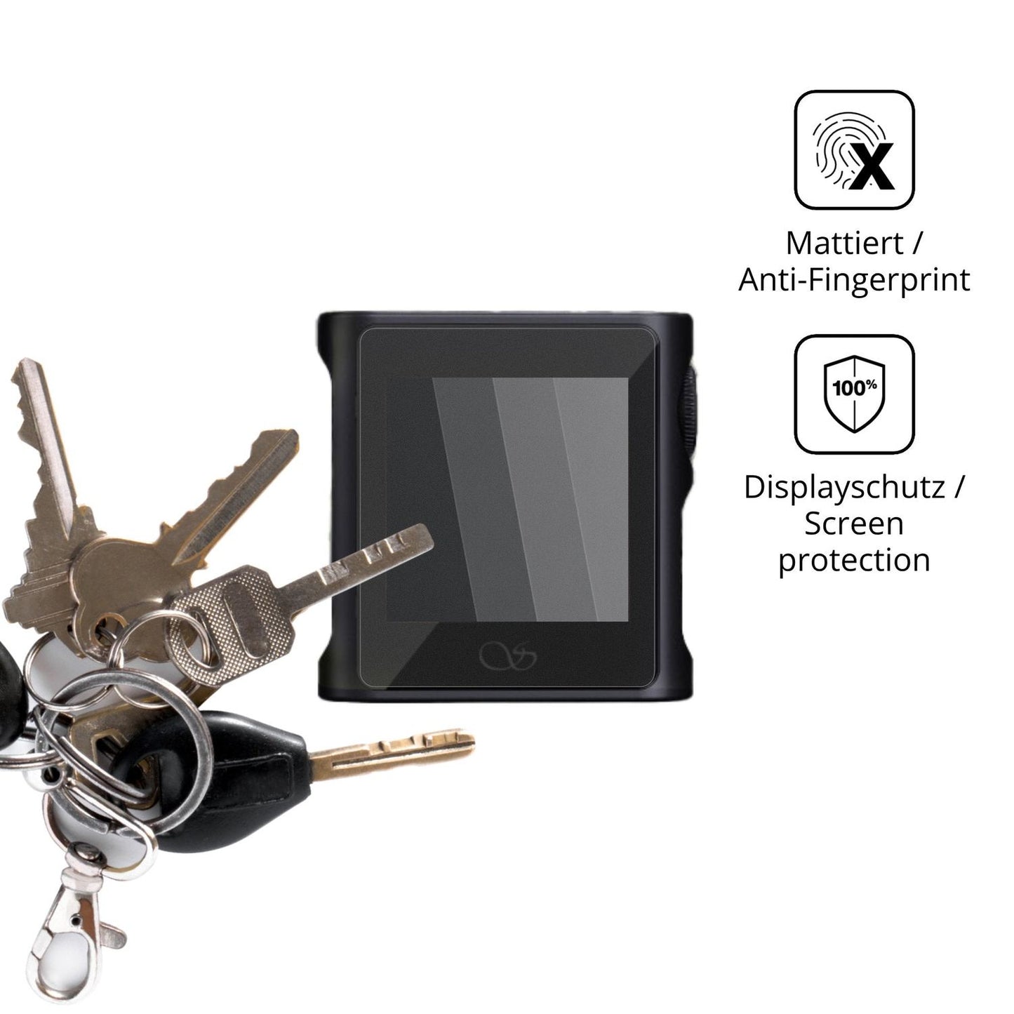 dipos Displayschutz für Shanling M0S, mattierte Oberfläche, Blickschutzfilter und perfekter Passform