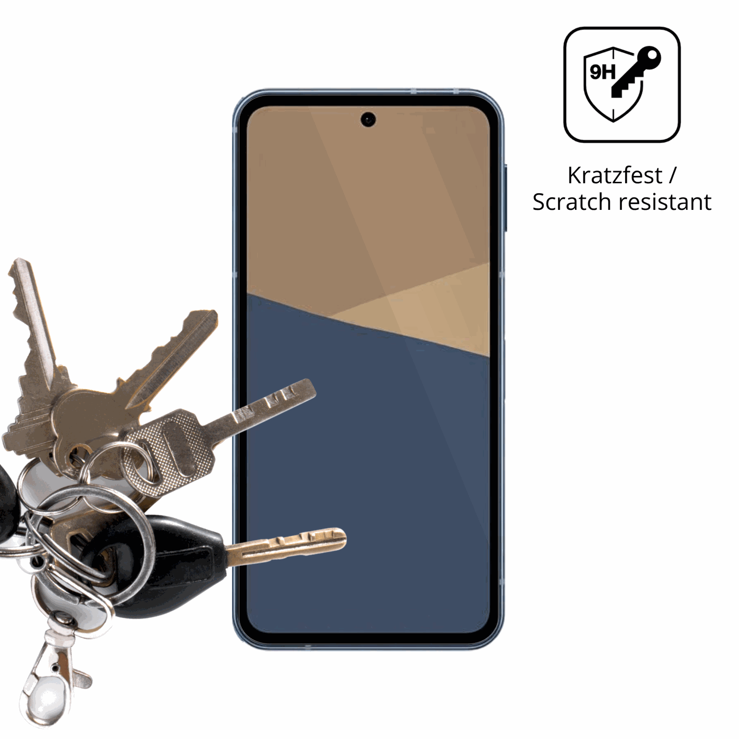 dipos Displayschutz für sharpaquos sense 10, transparente Oberfläche, perfekte Passform auch für die Rundungen