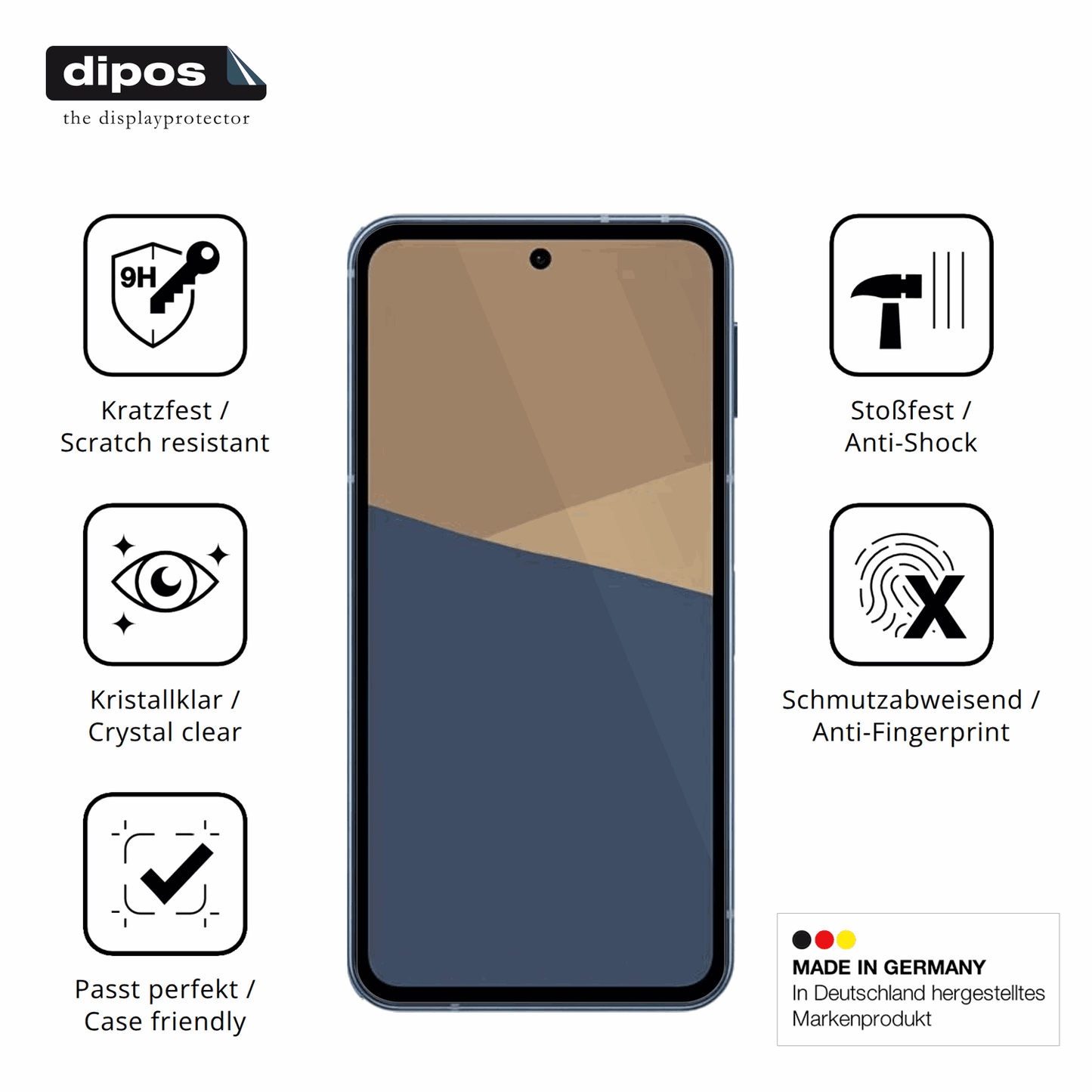 Displayschutz hergestellt in Deutschland, höchste Qualität made in Germany
