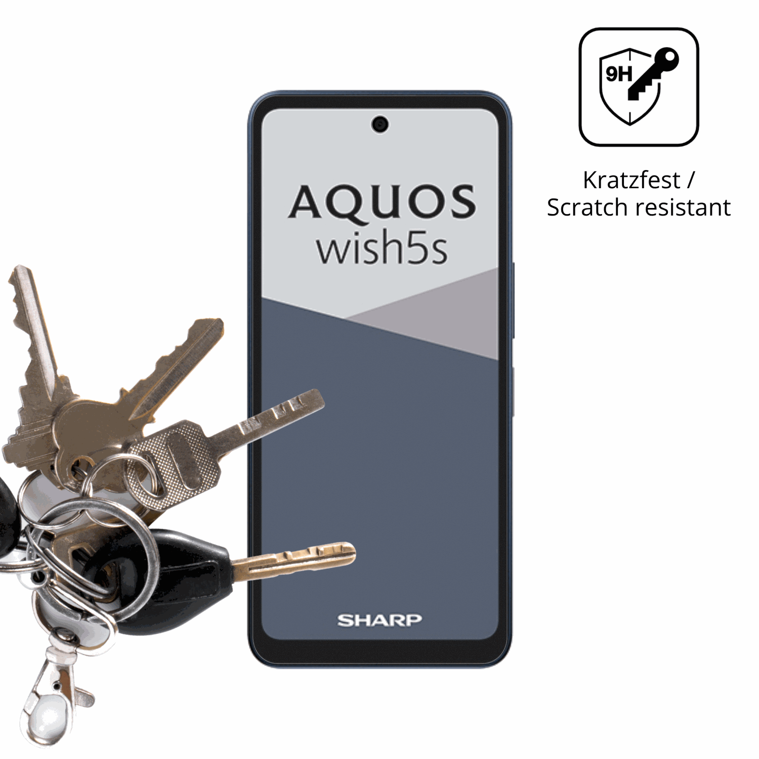 dipos Displayschutz für Sharp Aquos wish5s, mattierte Oberfläche, robuste Festigkeit und perfekte Passform
