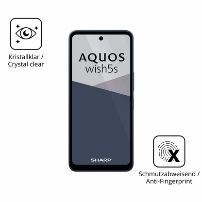 Flexible TPU-Folie passend zugeschnitten für Sharp Aquos wish5s, vollständige Abdeckung