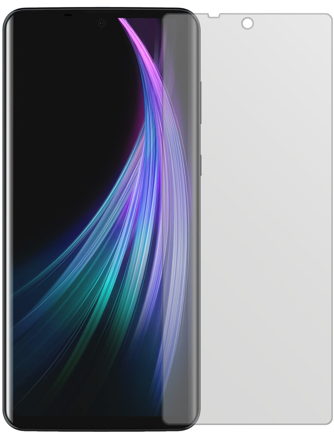 SharpAquos Zero 2 mit aufgebrachter dipos Displayschutzfolie, die lästige Fingerabdrücke minimiert