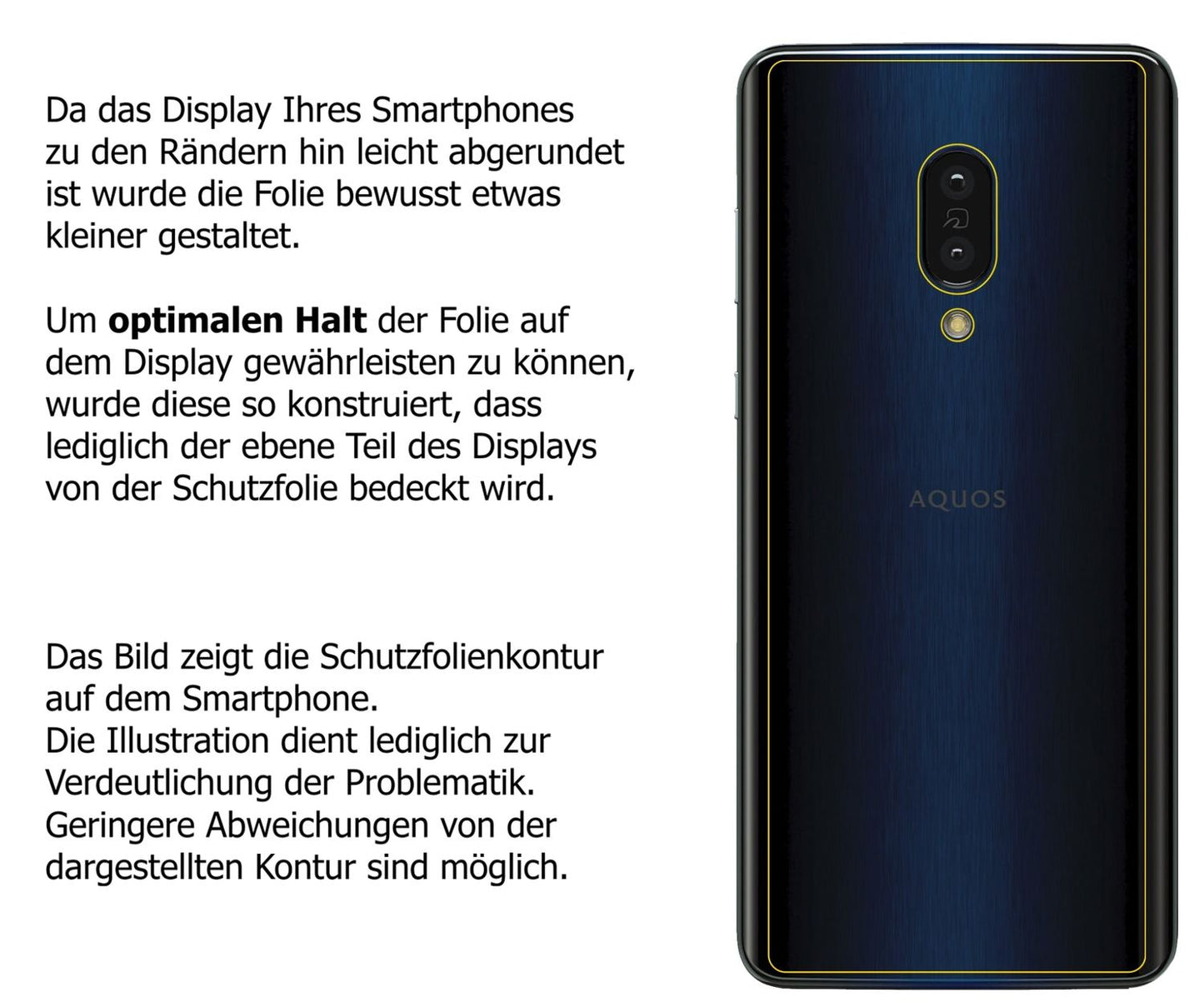 Dünne und klare Folie passend zugeschnitten für Sharp Aquos Zero 2 Rückseite