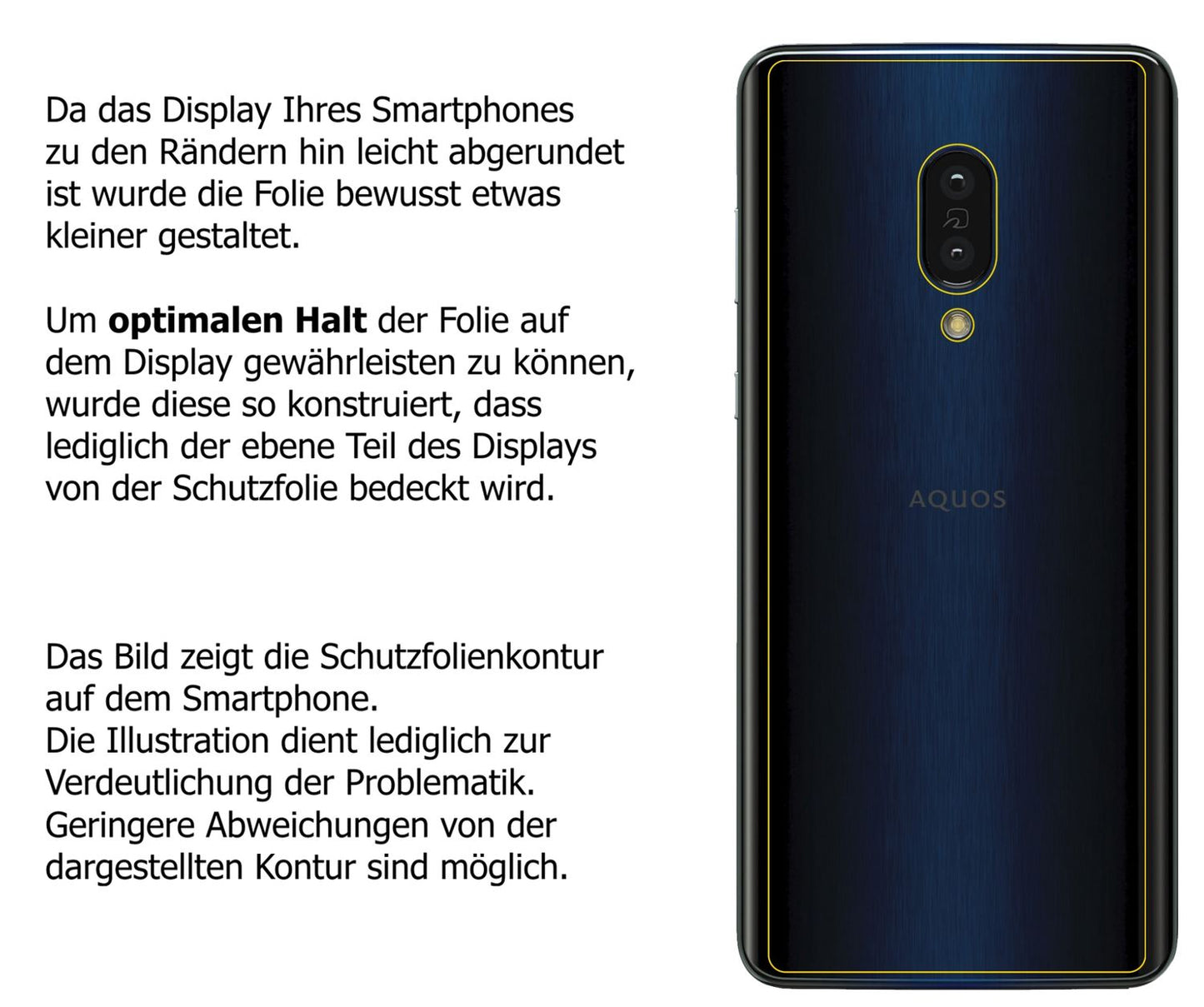1x 9H Schutzfolie matt für Sharp Aquos Zero 2 Rückseite Panzerfolie