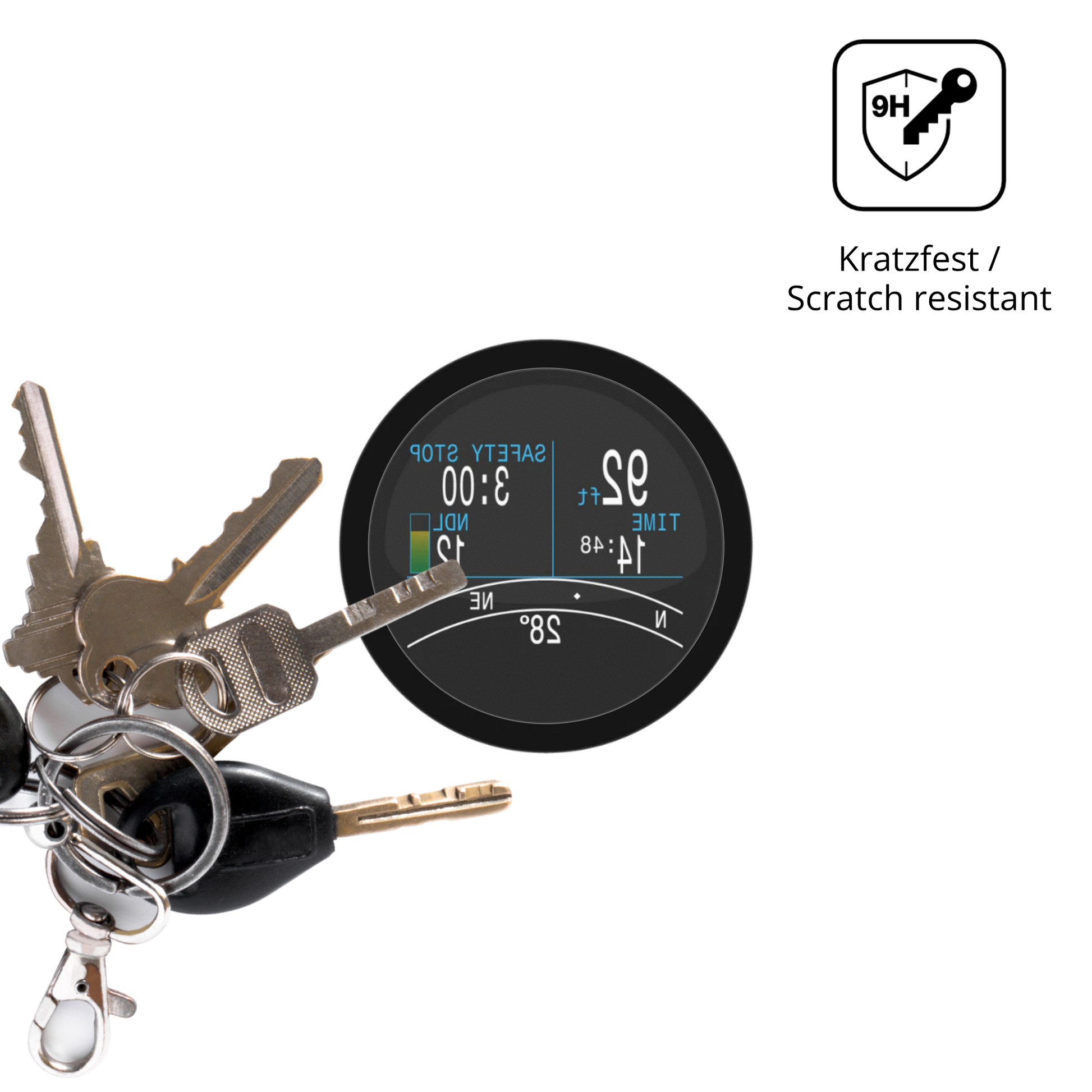 dipos Displayschutz für Shearwater NERD 2, mattierte Oberfläche, robuste Festigkeit und perfekte Passform