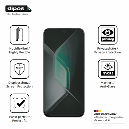 Flexible TPU-Folie passend zugeschnitten für Infinix GT 50 Pro, mit Privatsphäre-Schutz durch Sichtschutz-Folie