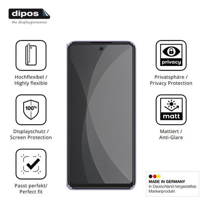 Flexible TPU-Folie passend zugeschnitten für Lagenio A11 Pro, mit Privatsphäre-Schutz durch Sichtschutz-Folie
