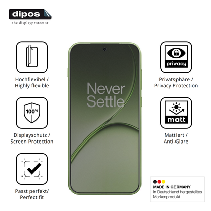 Flexible TPU-Folie passend zugeschnitten f�r OnePlus 15T, mit Privatsph�re-Schutz durch Sichtschutz-Folie