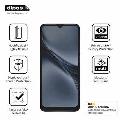 Flexible TPU-Folie passend zugeschnitten für XGODY X36, mit Privatsphäre-Schutz durch Sichtschutz-Folie