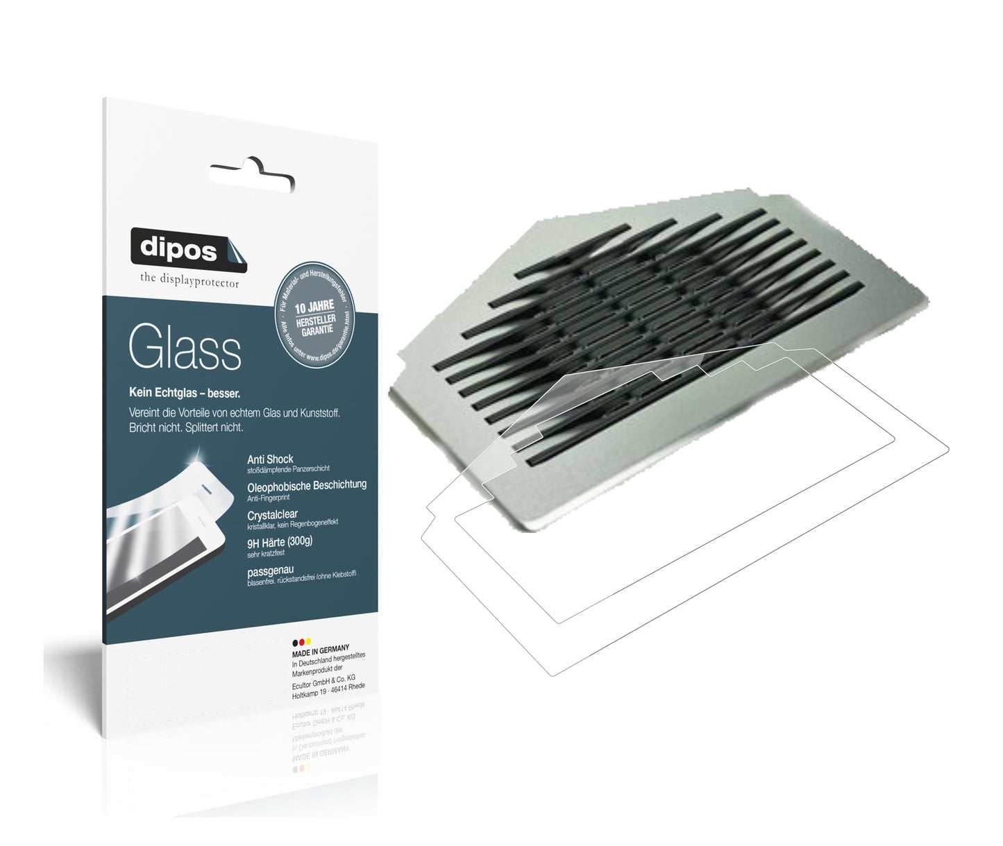 Klare Displayschutzfolie von dipos passend für Siemens EQ9 PLUS Connect s300 Tropfblech, 9H kratzfest und blasenfrei montiert