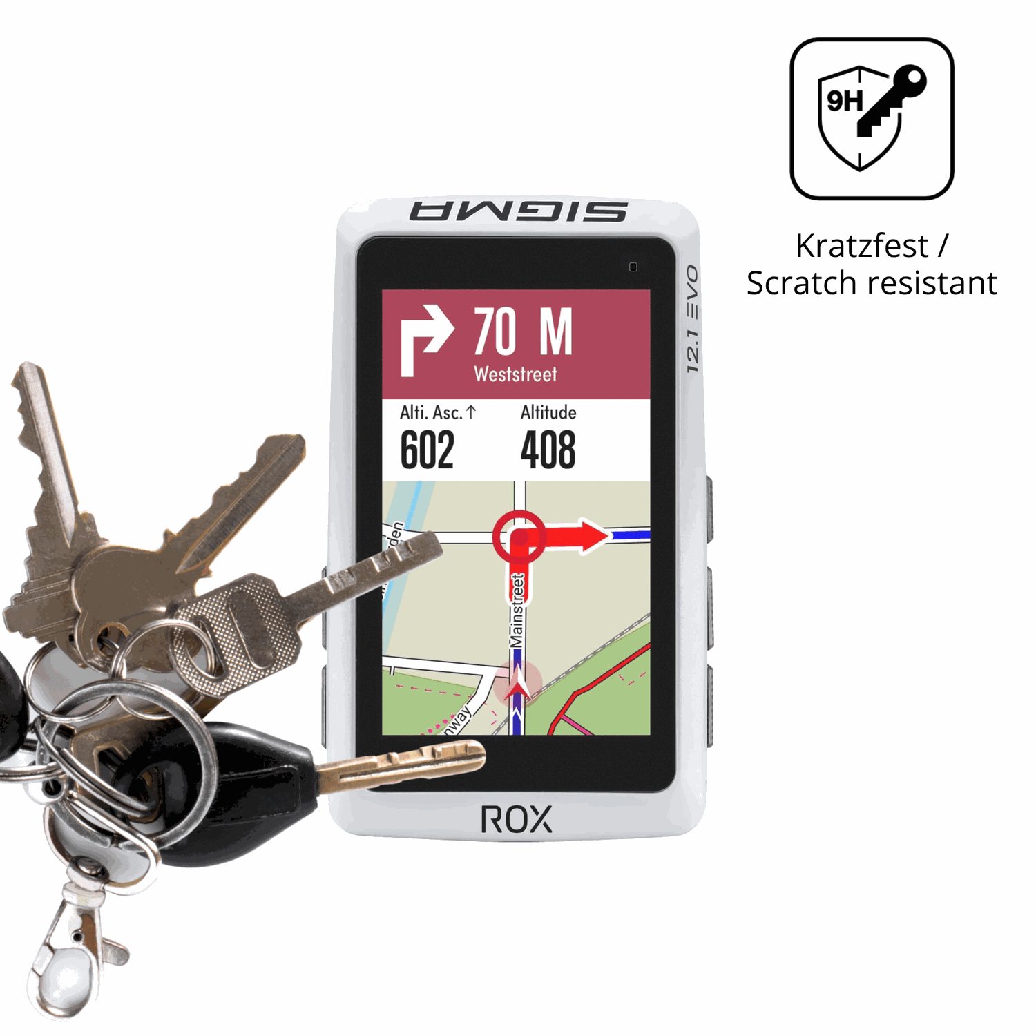 dipos Displayschutz für SIGMA ROX 12.1 EVO, mattierte Oberfläche, robuste Festigkeit und perfekte Passform