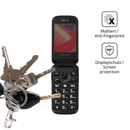 Blickschutzfolie für Simvalley Mobile XL-970 matt Schutzfolie Privacy