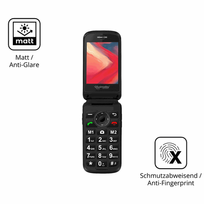 2x 9H Schutzfolie matt für Simvalley Mobile XL-970 Panzerfolie