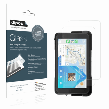 Matte Displayschutzfolie von dipos passend für sixwinp2 5 zoll, 9H kratzfest und blasenfrei montiert