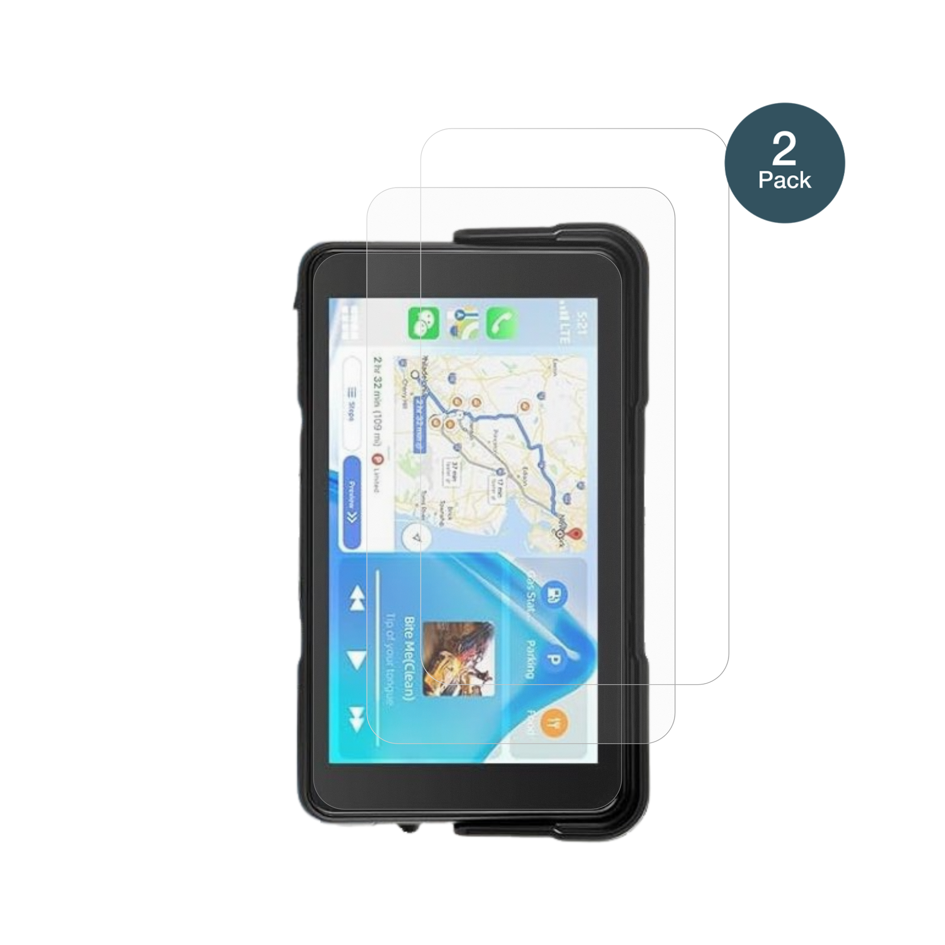 camechomotorrad carplay 5 zoll mit aufgebrachter dipos Panzerfolie, die lästige Fingerabdrücke minimiert