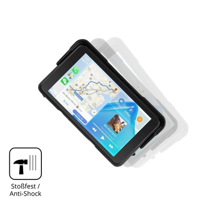 Schutz gegen Kratzer auf dem camechomotorrad carplay 5 zoll Glas durch Schlüssel, Stöße gegen die Tischkante oder Stürze