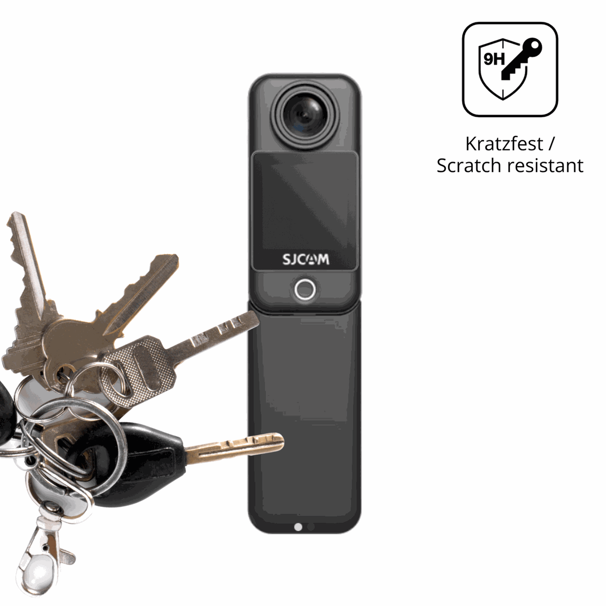 dipos Displayschutz für SJCAM C300, mattierte Oberfläche, robuste Festigkeit und perfekte Passform