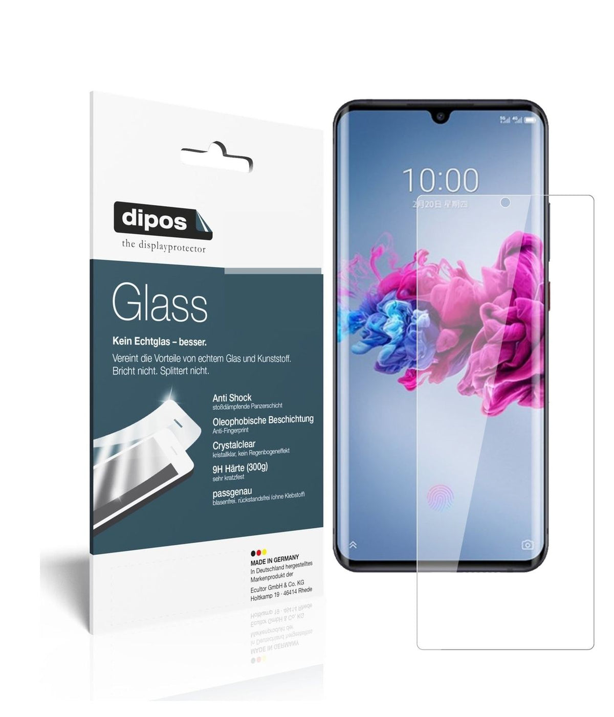 1x 9H Schutzfolie für ZTE Axon 11 5G Panzerfolie