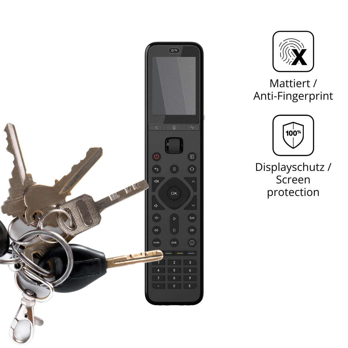 dipos Displayschutz für Sofabaton U3, mattierte Oberfläche, Blickschutzfilter und perfekter Passform