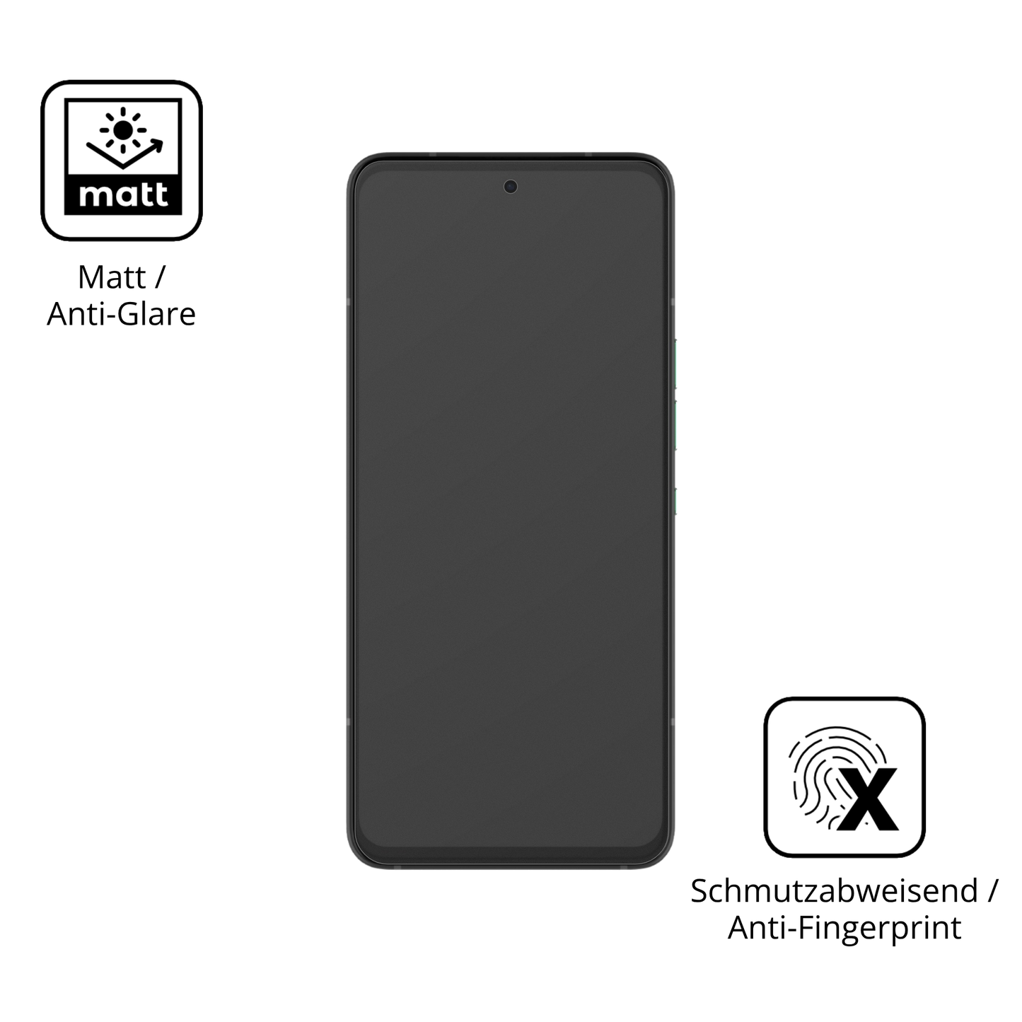 Dünne und entspiegelnde Folie passend zugeschnitten für Solana Saga Smartphone