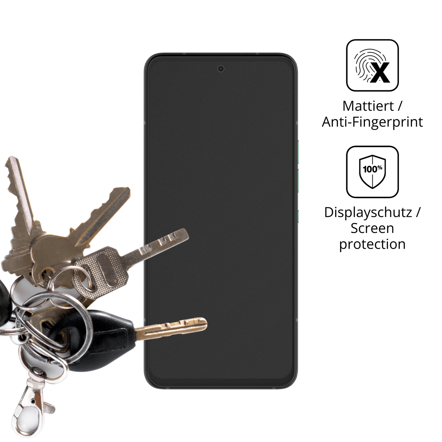 dipos Displayschutz für Solana Saga Smartphone, mattierte Oberfläche, Blickschutzfilter und perfekter Passform