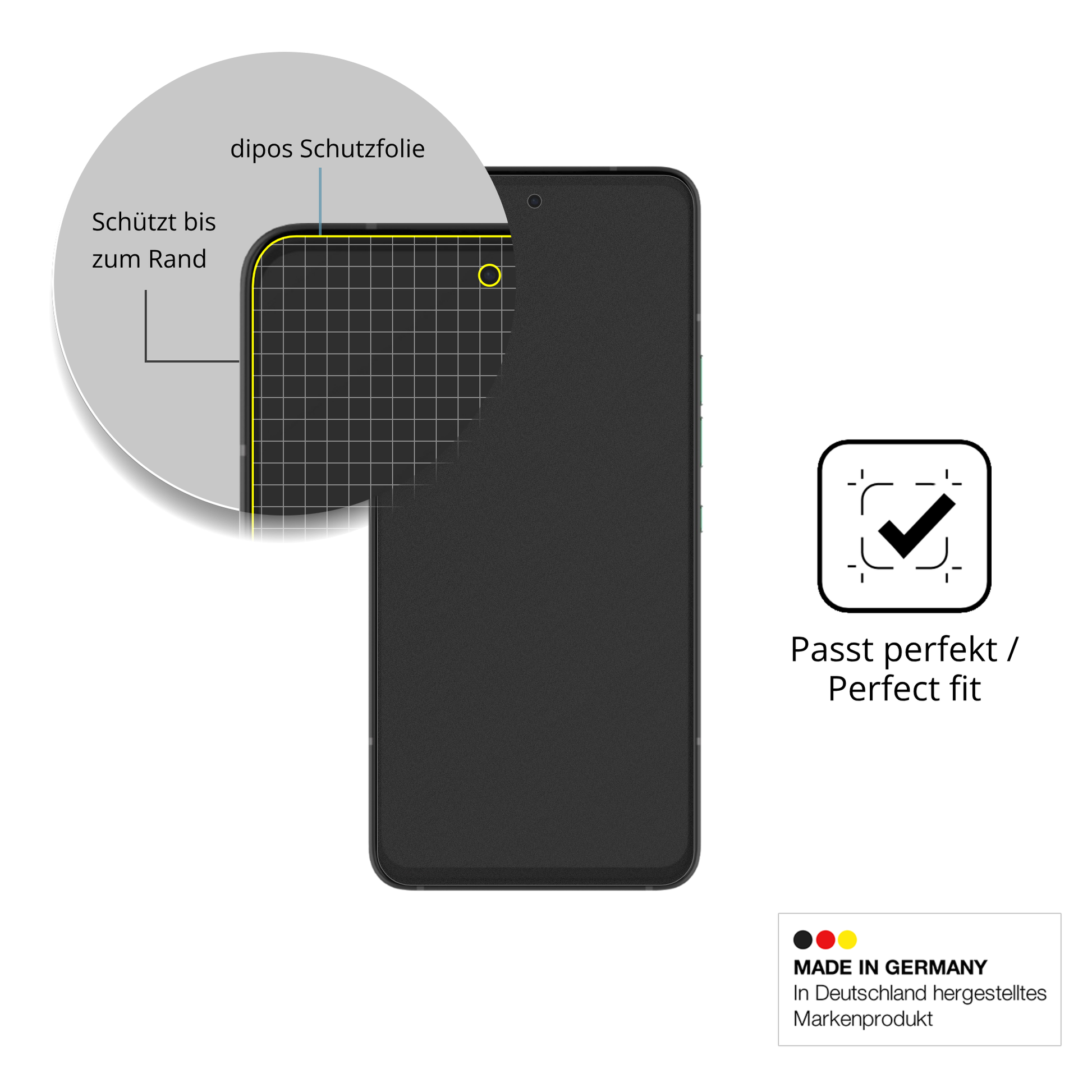 Schutz gegen Kratzer auf dem Solana Saga Smartphone Glas durch Schlüssel oder Ähnliches