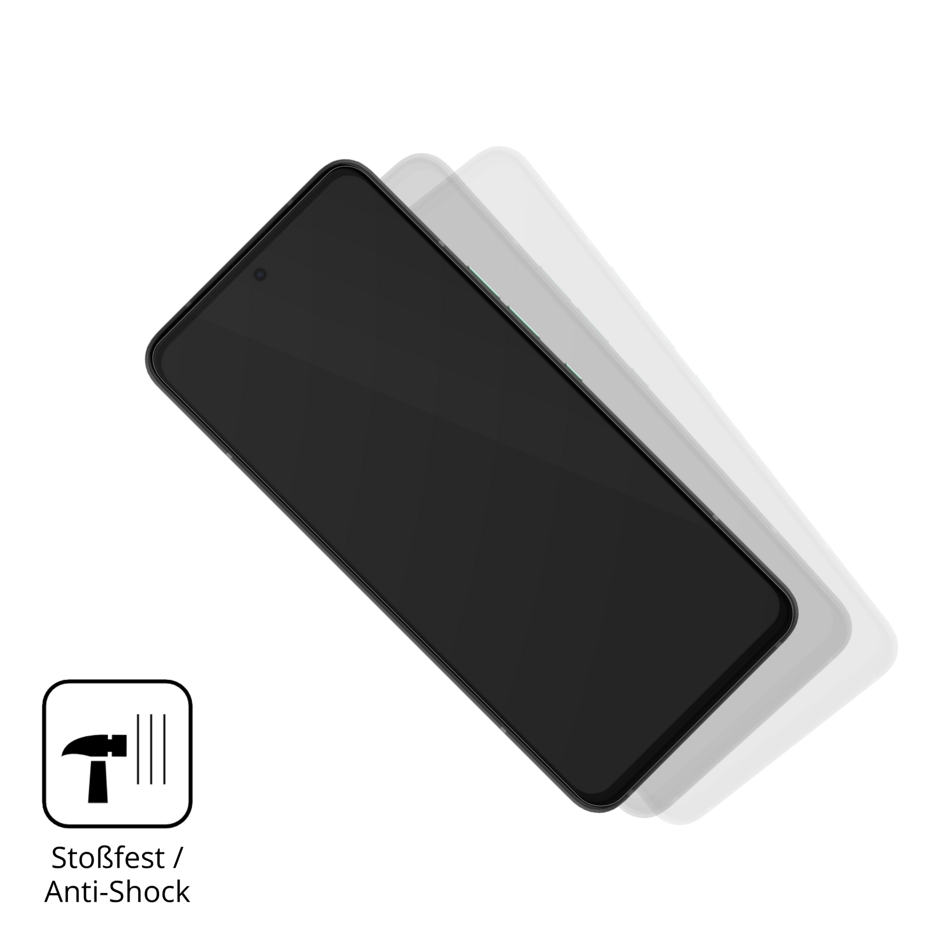 Schutz gegen Kratzer auf dem Solana Saga Smartphone Glas durch Schlüssel, Stöße gegen die Tischkante oder Stürze