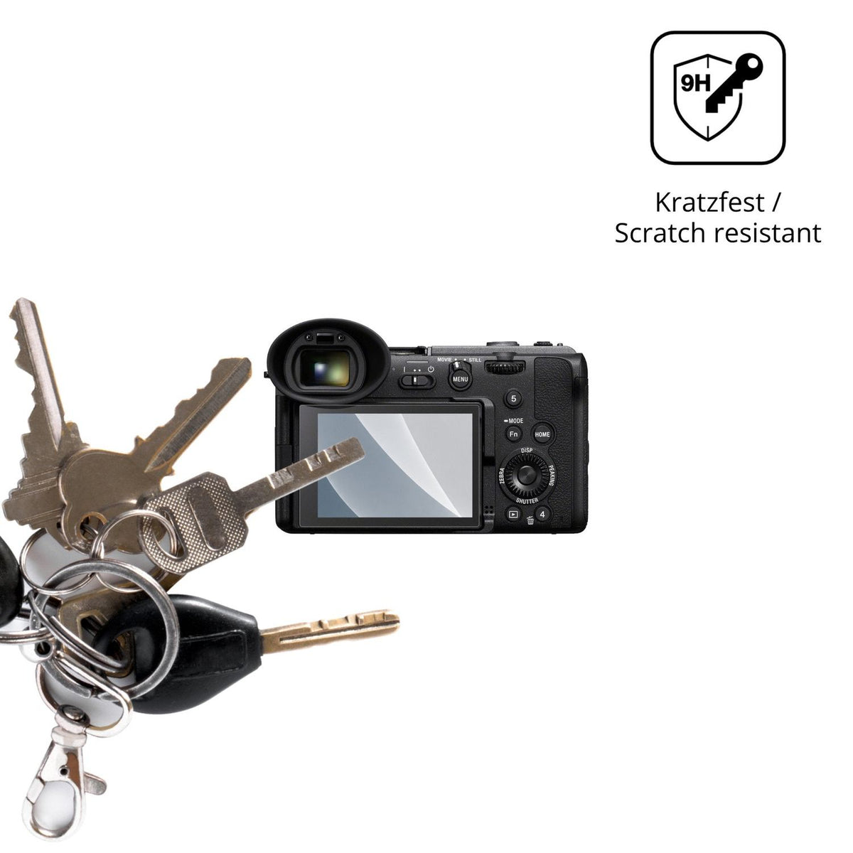 dipos Displayschutz für Sony FX2, mattierte Oberfläche, robuste Festigkeit und perfekte Passform
