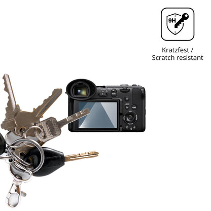 dipos Displayschutz für Sony FX2, transparente Oberfläche, perfekte Passform auch für die Rundungen