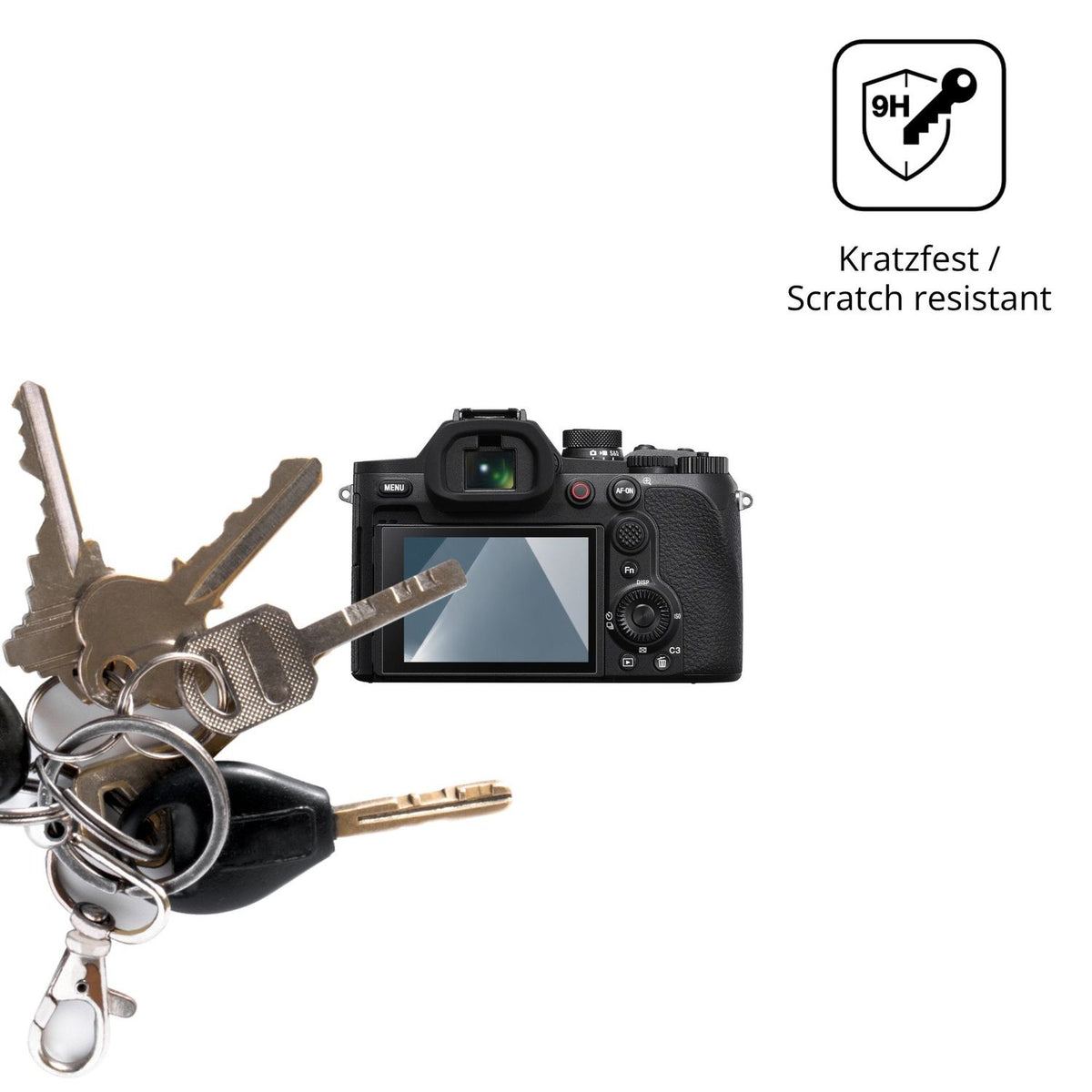dipos Displayschutz für Sony RX10 V, transparente Oberfläche, perfekte Passform auch für die Rundungen