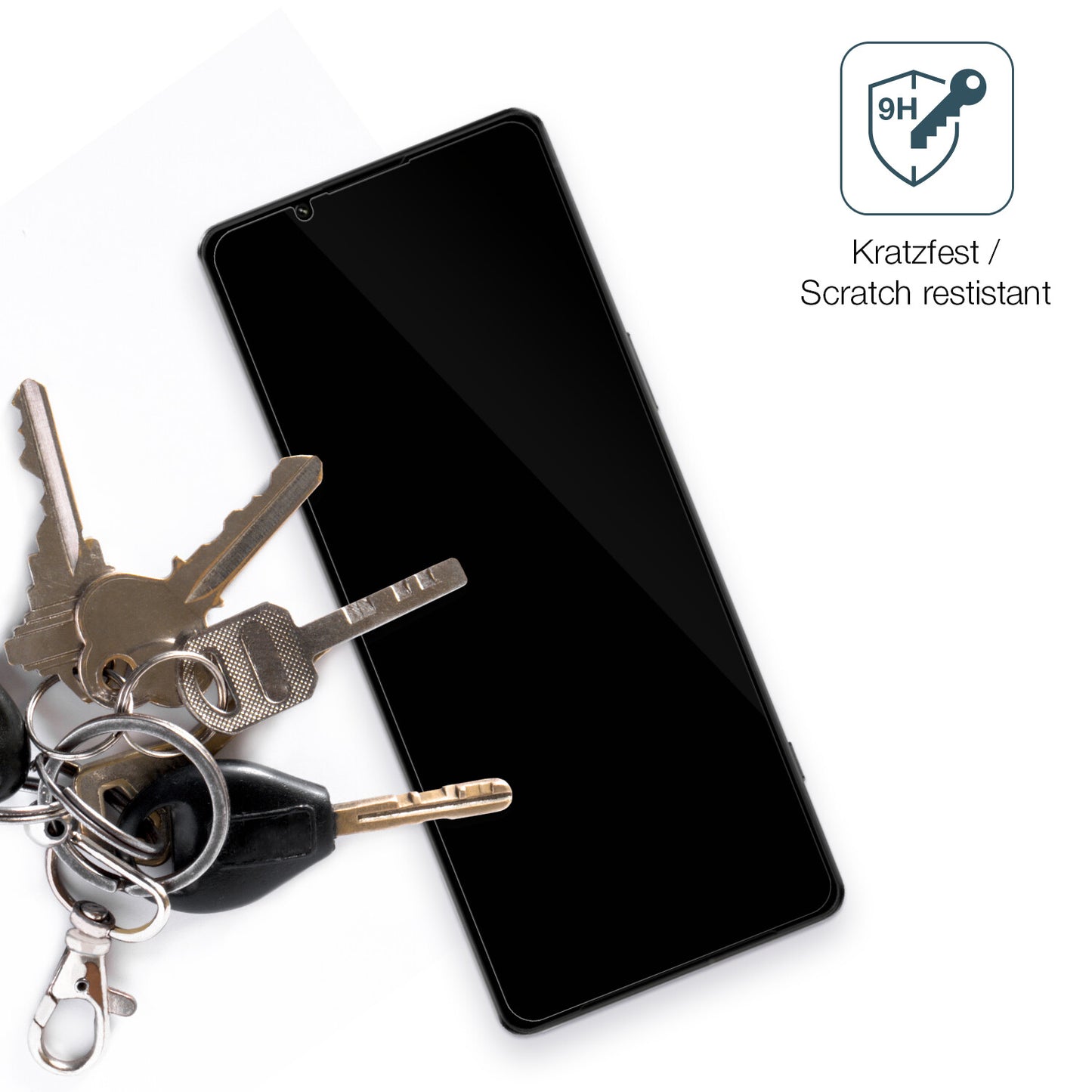 dipos Displayschutz für Sony Xperia 1 IV, transparente Oberfläche, perfekte Passform auch für die Rundungen