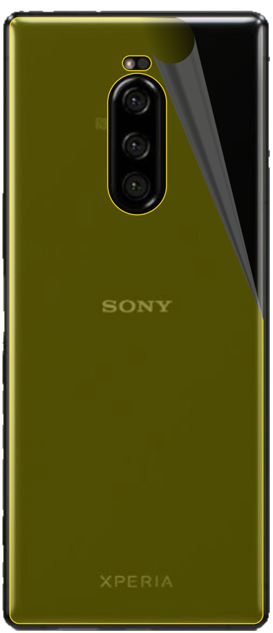 dipos Displayschutz für Sony Xperia 1 Rückseite, transparente Oberfläche, geringe Dicke und perfekte Passform