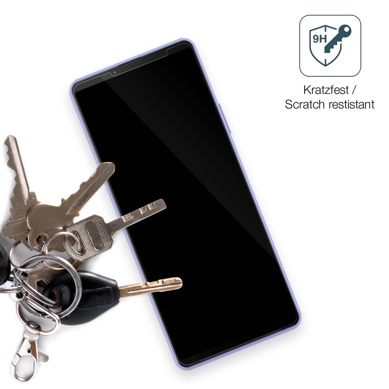 dipos Displayschutz für Sony Xperia 10 IV, transparente Oberfläche, perfekte Passform auch für die Rundungen