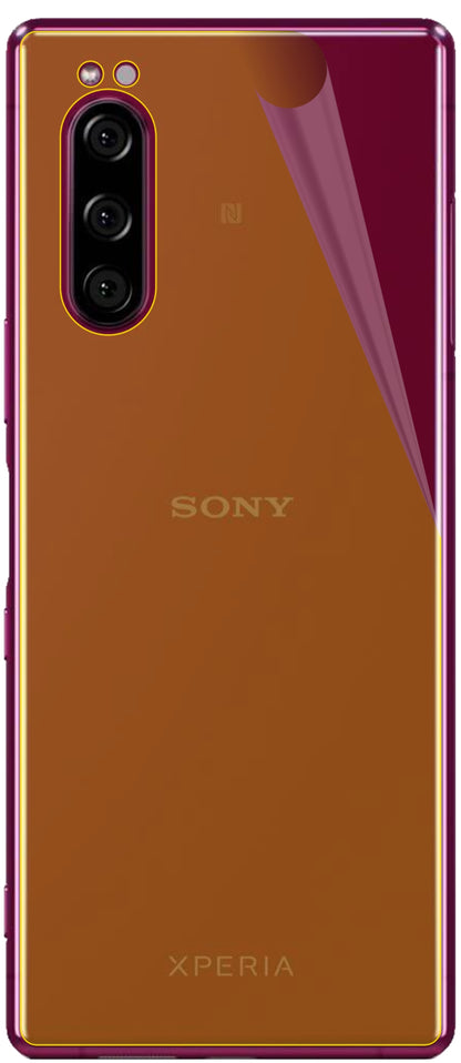 dipos Displayschutz für Sony Xperia 5 Rückseite, transparente Oberfläche, geringe Dicke und perfekte Passform