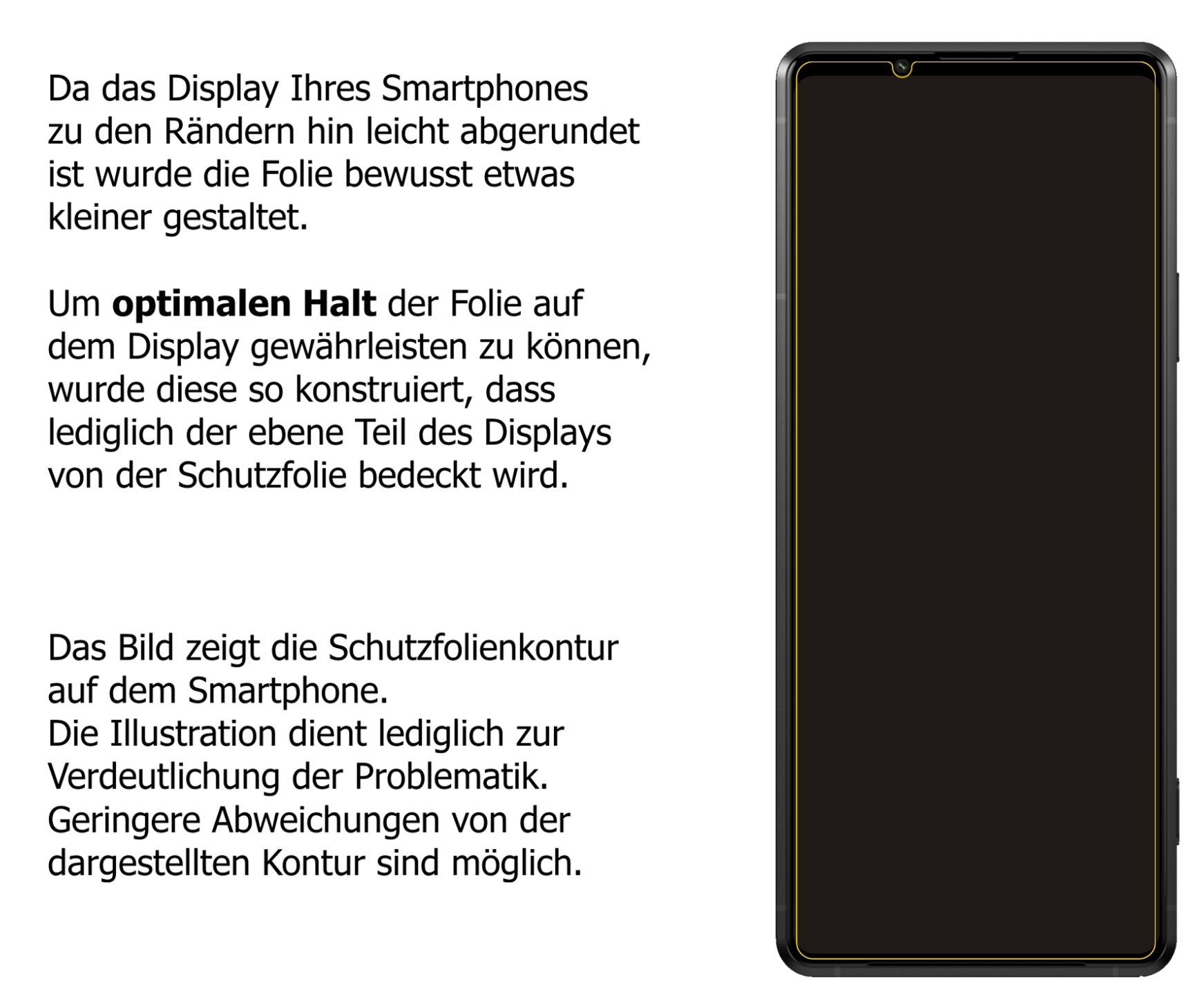 Dünne und klare Folie passend zugeschnitten für Sony Xperia Pro-I