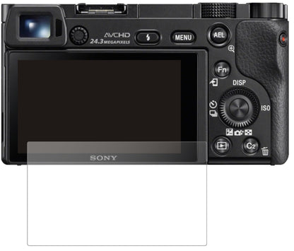 SonyAlpha 6400 mit aufgebrachter dipos Panzerfolie, die lästige Fingerabdrücke minimiert