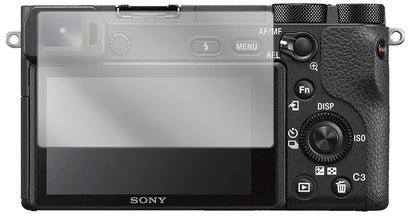 SonyAlpha 6600 mit aufgebrachter dipos Displayschutzfolie, glasklare Darstellung ohne Einschränkungen