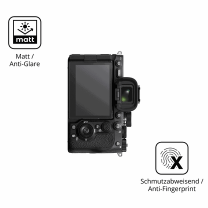 Dünne und entspiegelnde Folie passend zugeschnitten für Sony Alpha 7 V