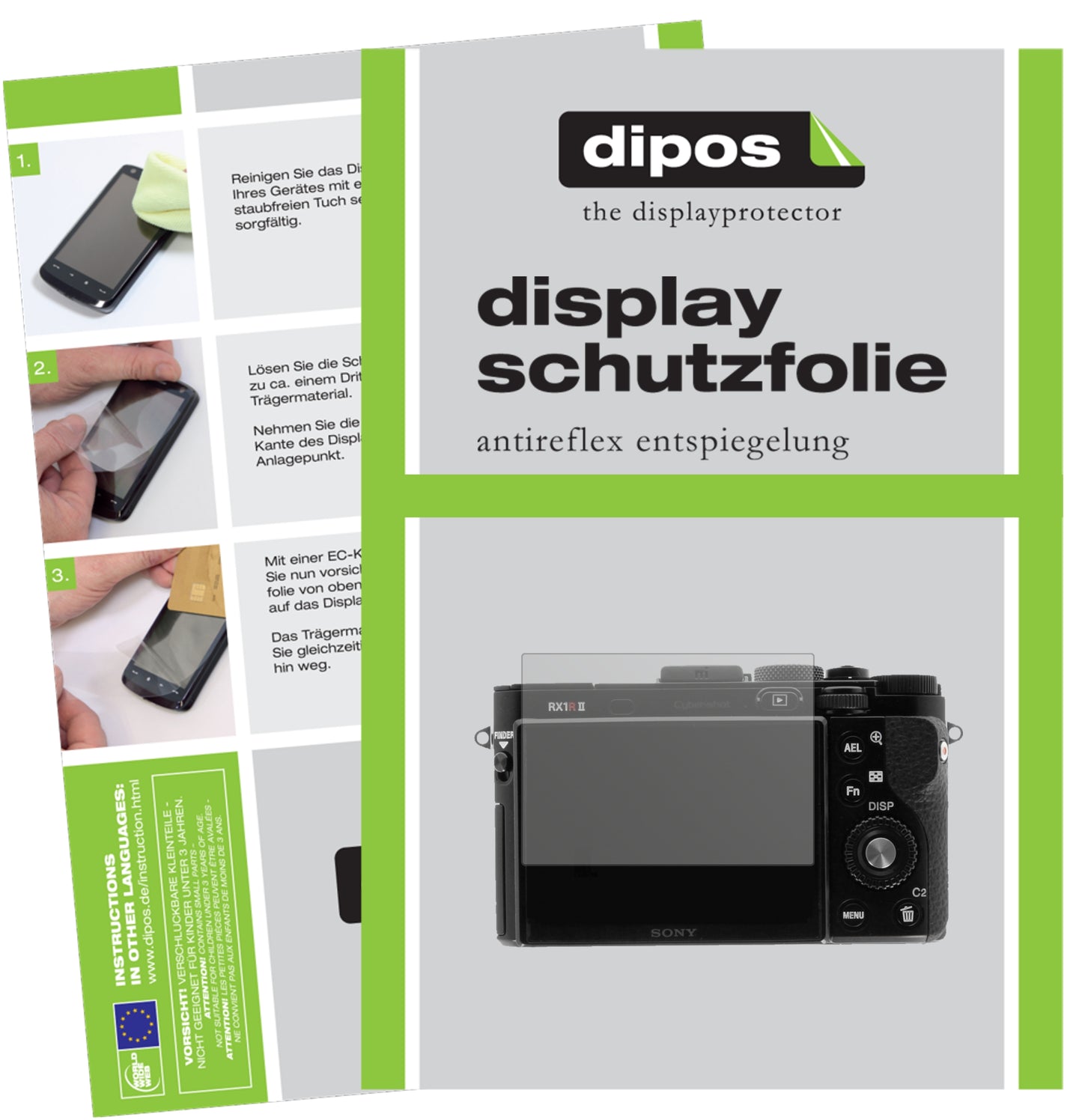 1x Schutzfolie matt für Sony Cyber-Shot DSC-RX1 Display-Schutzfolie