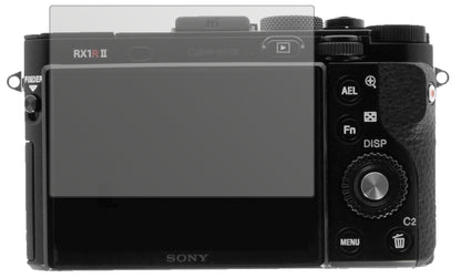 SonyCyber-Shot DSC-RX100 VI mit aufgebrachter dipos Displayschutzfolie, die lästige Fingerabdrücke minimiert