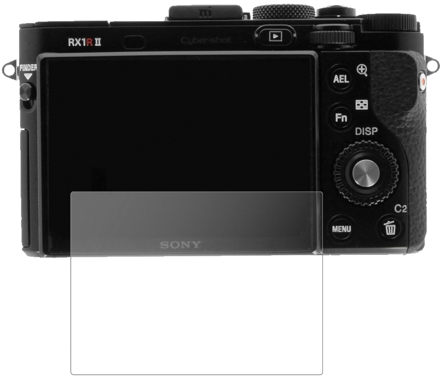 SonyCyber-Shot DSC-RX100 VI mit aufgebrachter dipos Panzerfolie, die lästige Fingerabdrücke minimiert