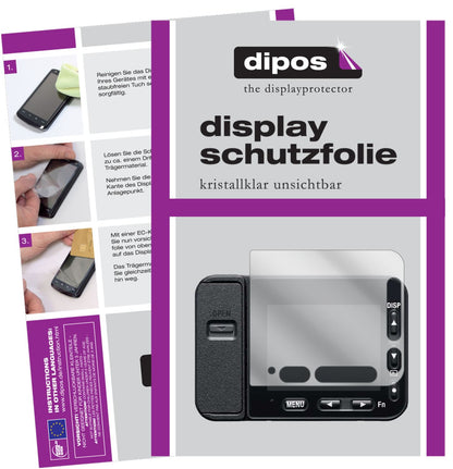 Klare Displayschutzfolie von dipos passend für Sony DSC-RX0M2, präziser Zuschnitt und blasenfrei montiert