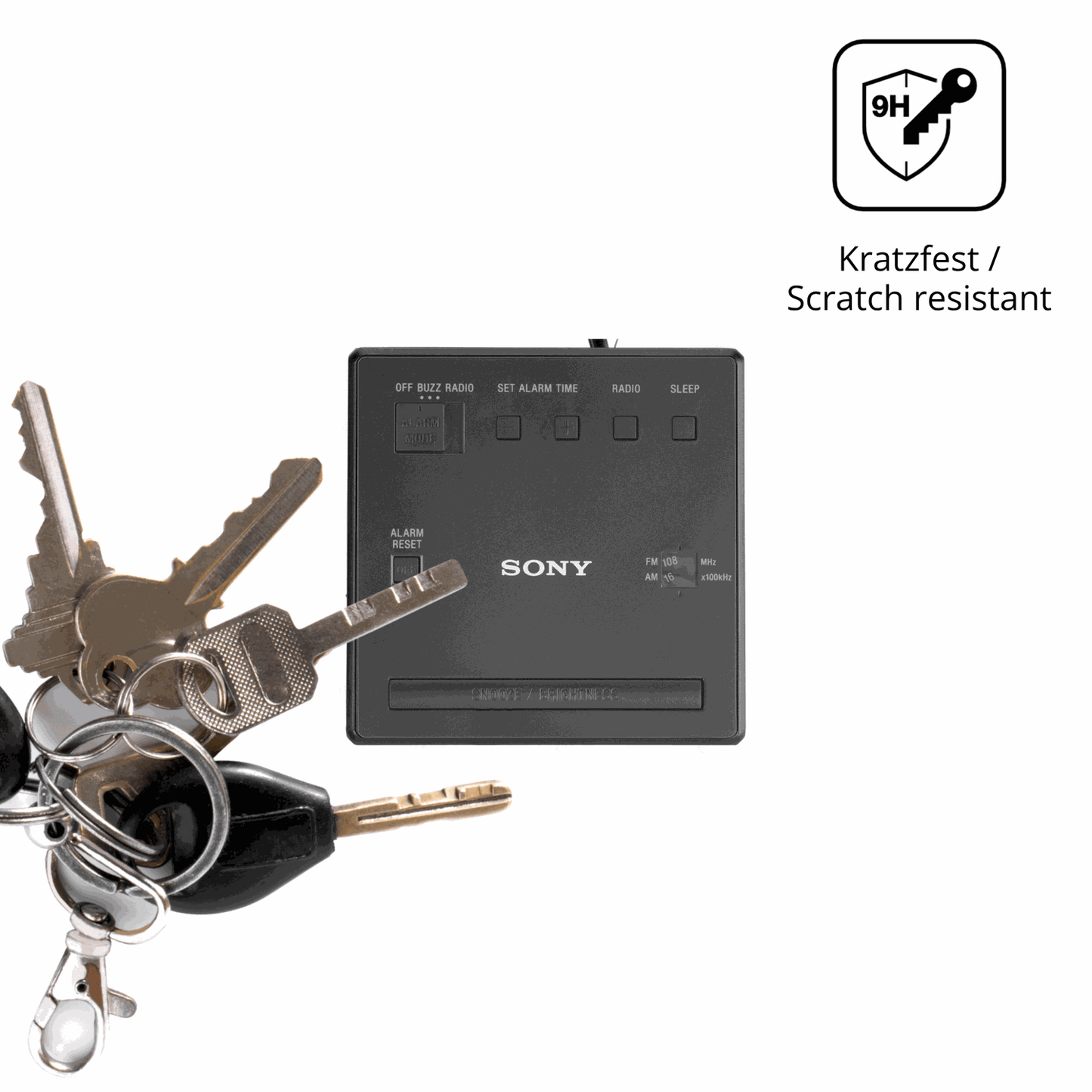 2x 9H Schutzfolie matt für Sony ICF-C1 Panzerfolie