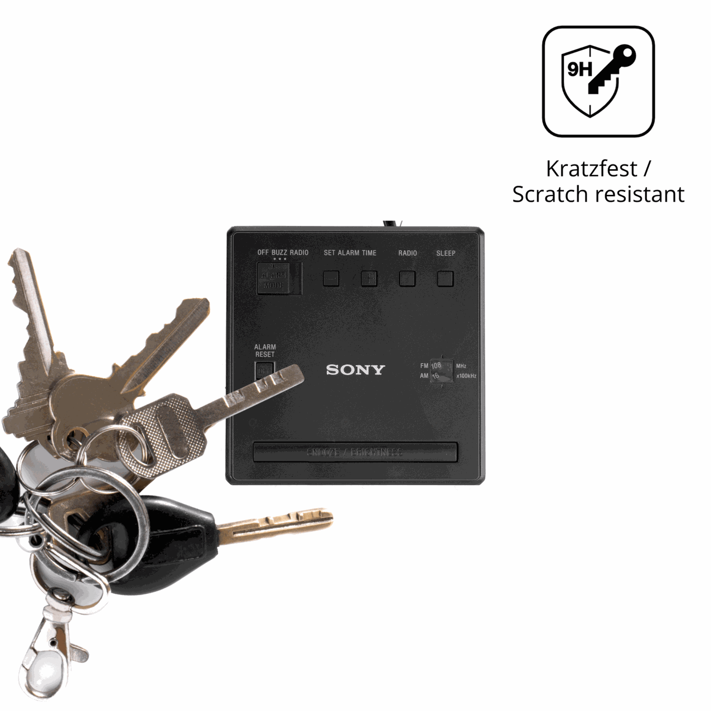 2x 9H Schutzfolie für Sony ICF-C1 Panzerfolie