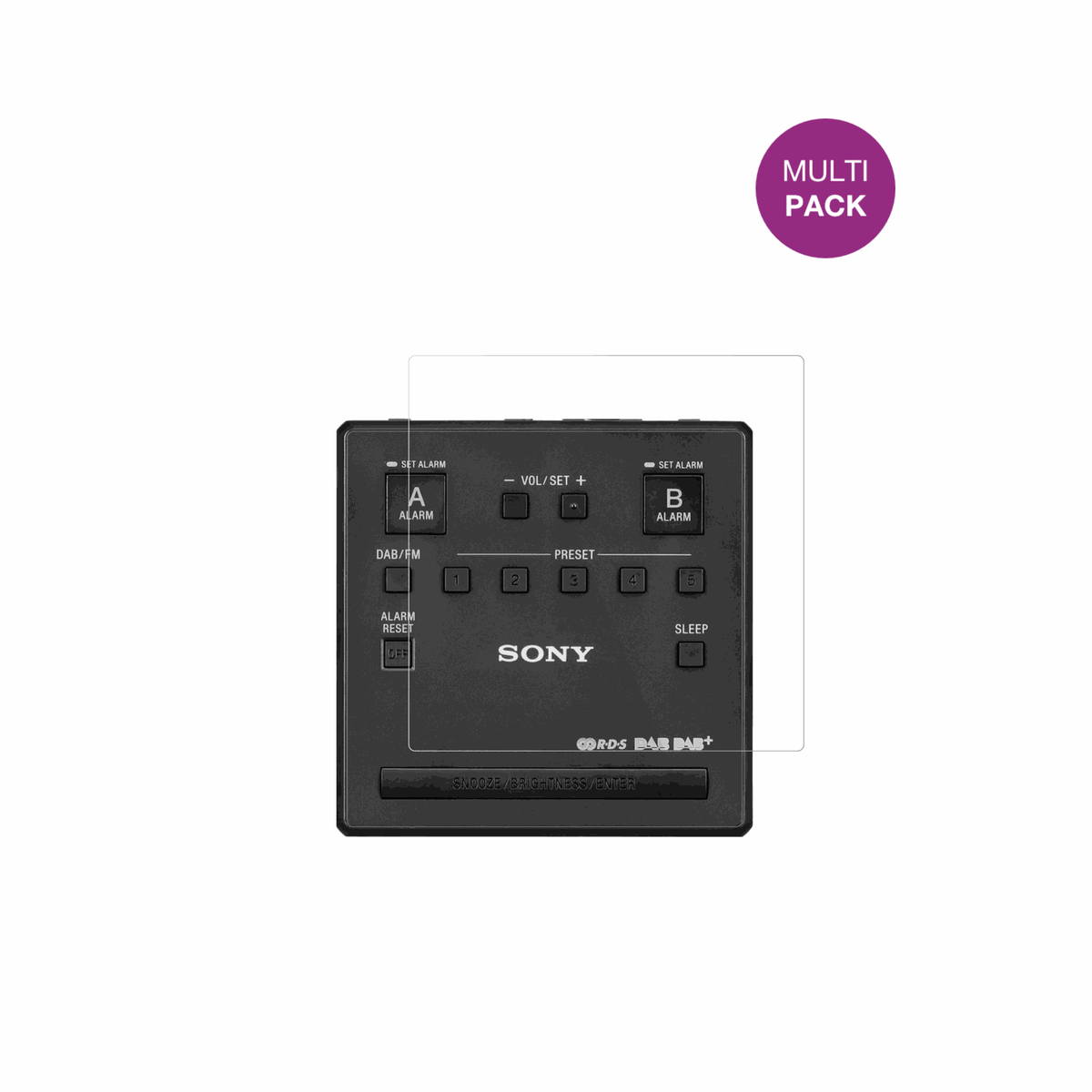 2x Schutzfolie klar für Sony XDR-C1DBP Display-Schutzfolie